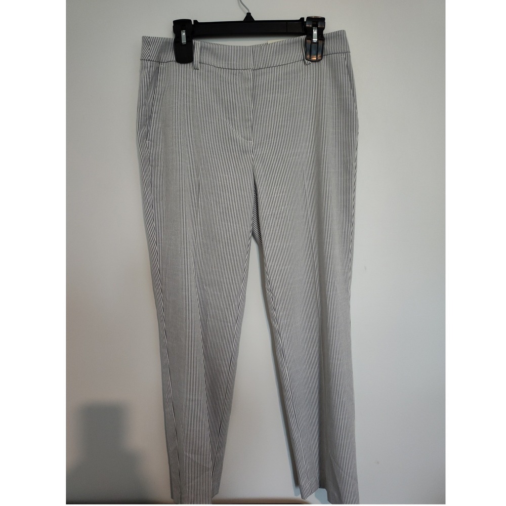 Joie Womens Hi-Rise Slim Leg Pants Blue White Striped D5351-E4166 Size 8